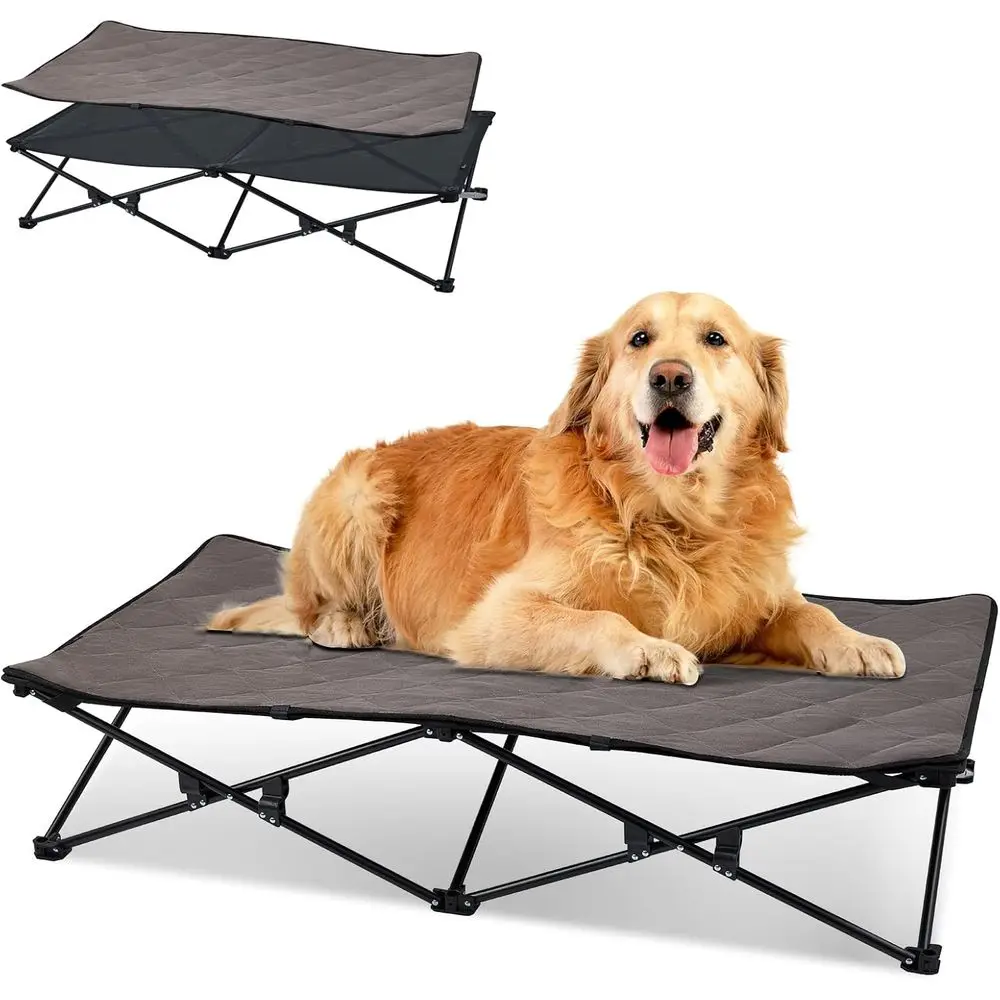 

XL Outdoor Cooling Dog Cot with Breathable Mesh & Non-Slip Base for Camping, Backyard, Indoor Use