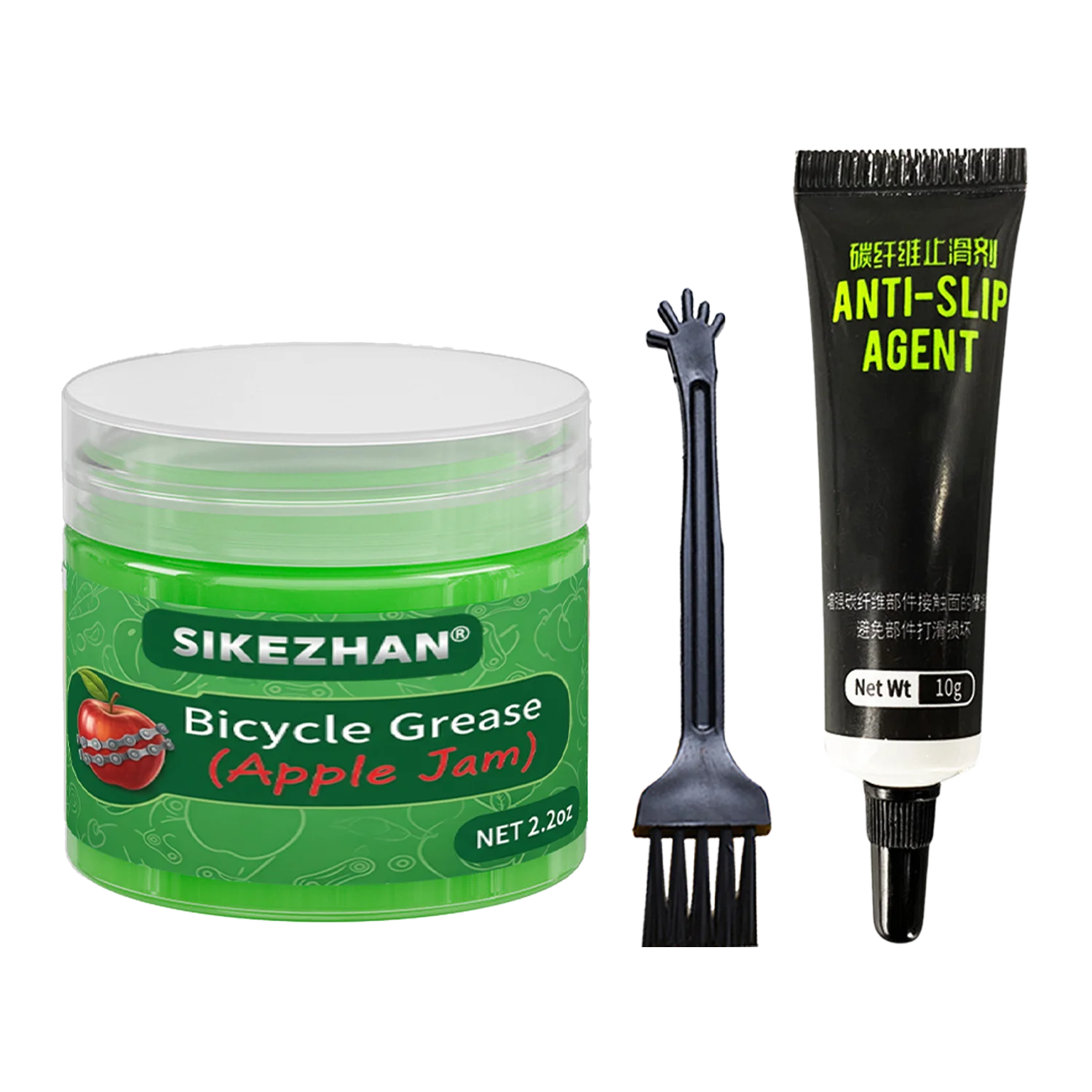 AliExpress NONE Cycling Carbon Fiber Grip Paste Anti-slip Compound + Bearing Grease Lubricant Oil Set for MTB Road Bike Repair Maintenance Tools