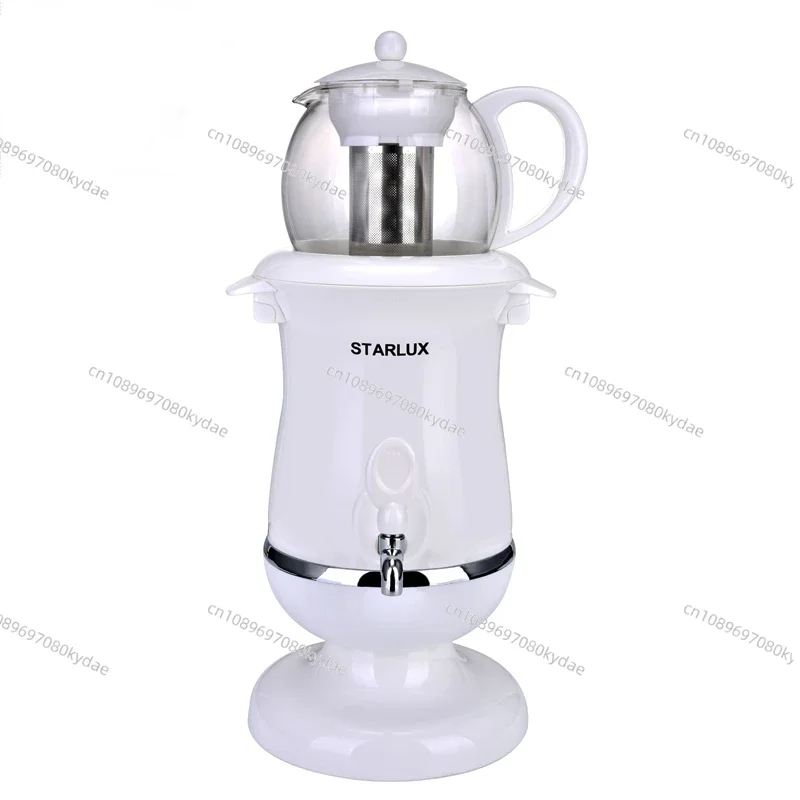 110-127V 1000W 2.5L White Color  Turkish Samovar Electric Kettle Heat Preservation Rotating Tea Maker