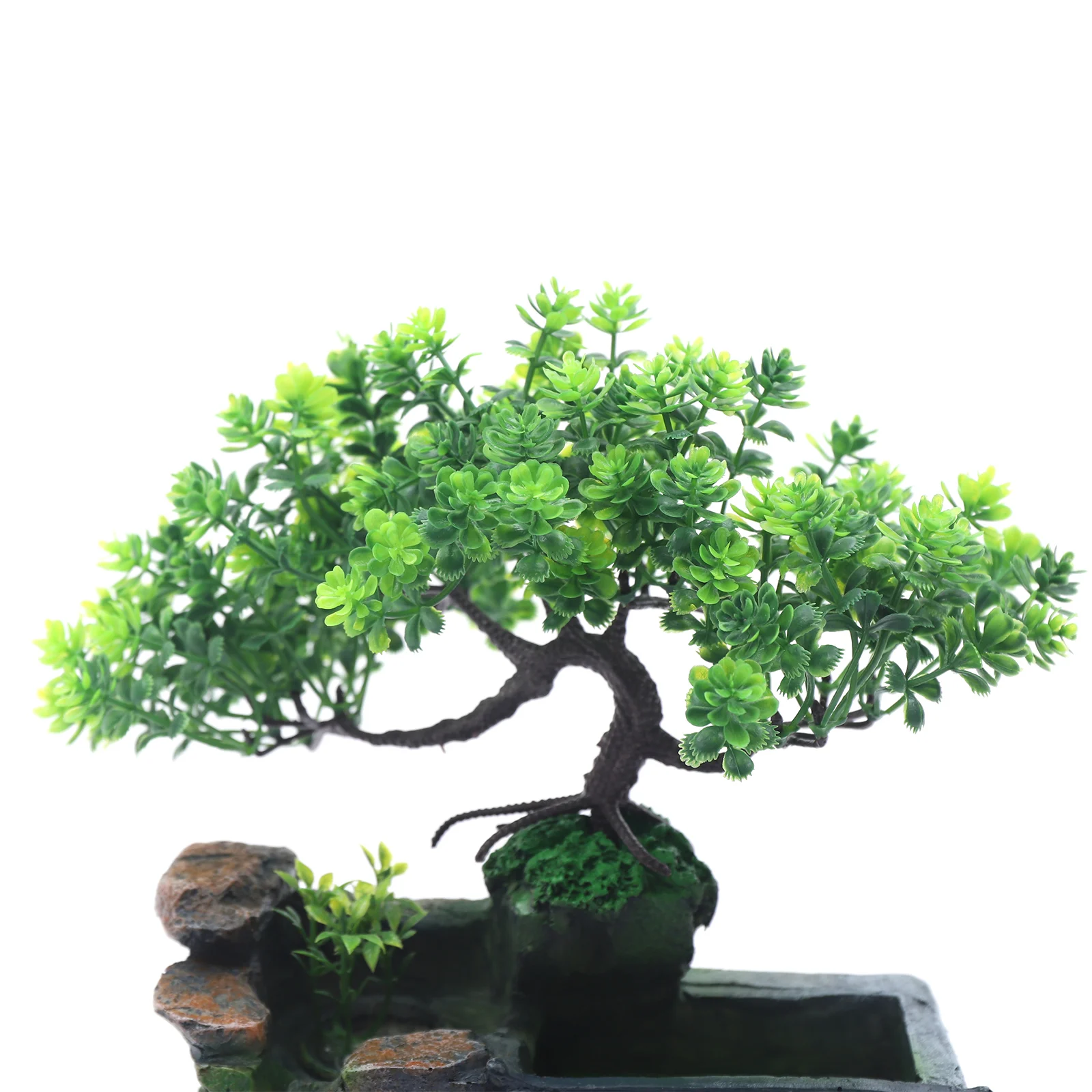 Miniature Mountain Waterfall Bonsai: Simulated Natural Landscape for a Relaxing, Tranquil Atmosphere in Your Home or Office