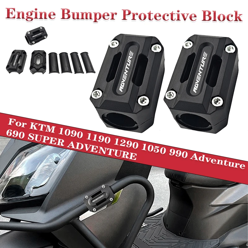 For KTM 1290 1190 1090 1050 990 Adventure  690 SUPER ADVENTURE 1290Motorcycle Engine Guard Crash Bars Protector Decorative Block