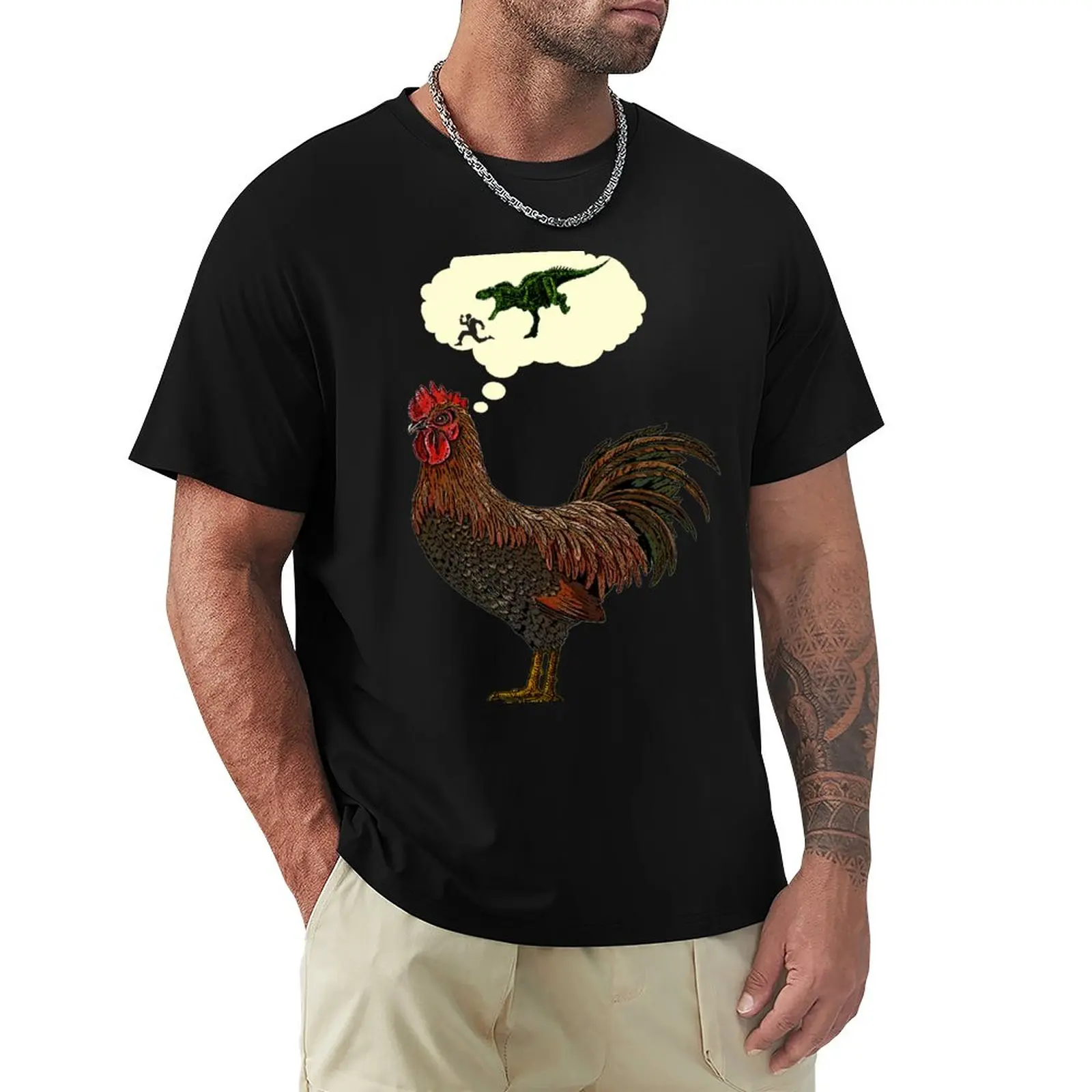 ROOSTER DAYDREAMS T-Shirt Anime t-shirt plus size tops cute tops boys white t shirts men clothings