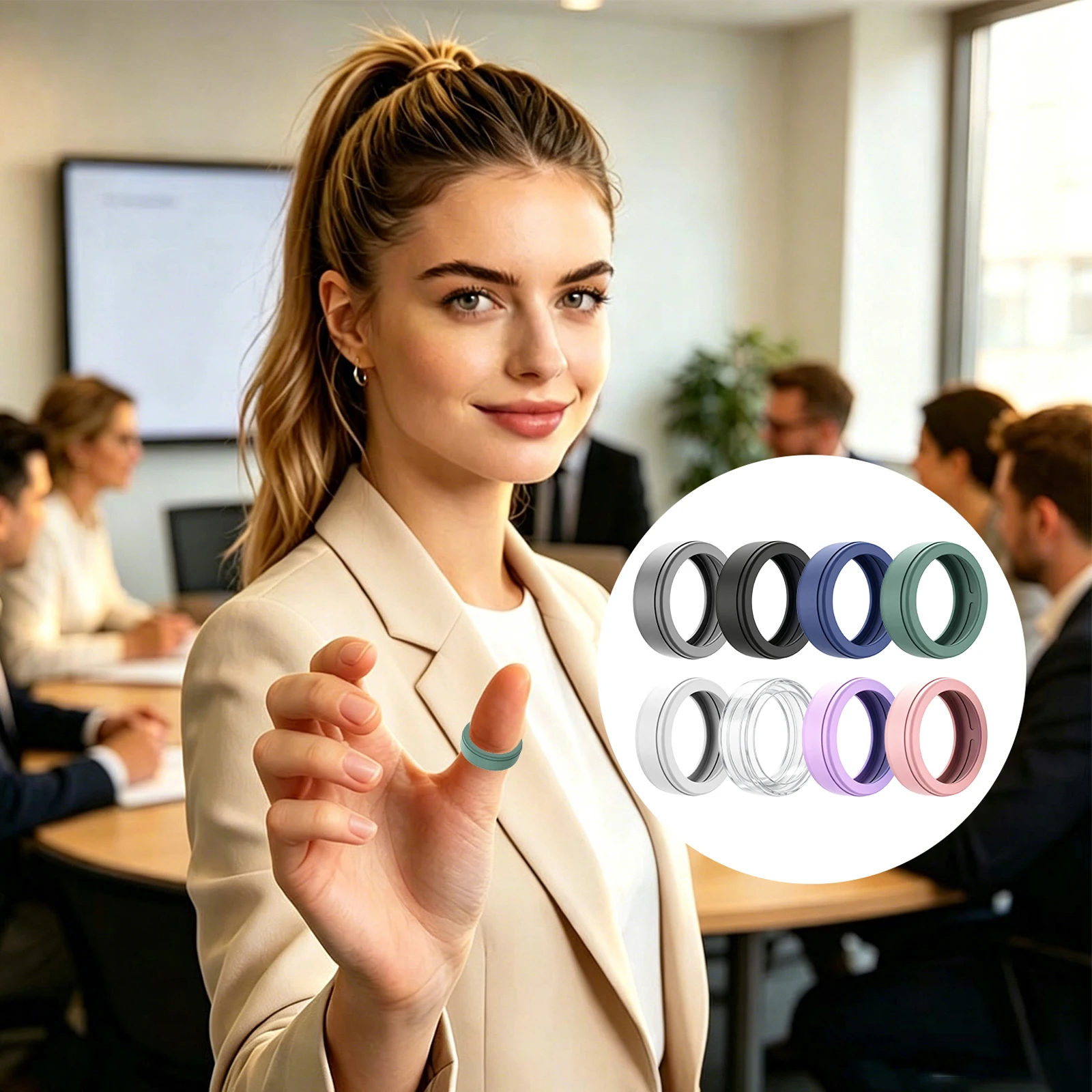 Silicone Ring Protective Cover for SmartRing 5 Anti-Scratch Smart Ring Sleeve Protection Skin Case for Men Women Working Out Gym