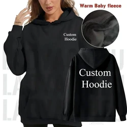 2025 Long Sleeve Custom High Quality Cotton Hoodie Text Casual Custom Printed Text DIY Customized Personalized Hooded Sweatshirt