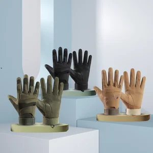 Outdoor Sports All Finger Gloves For Men Sturdy Breathable Wear-resistant Protective Tactical Gloves Anti Slip Cycling Gloves