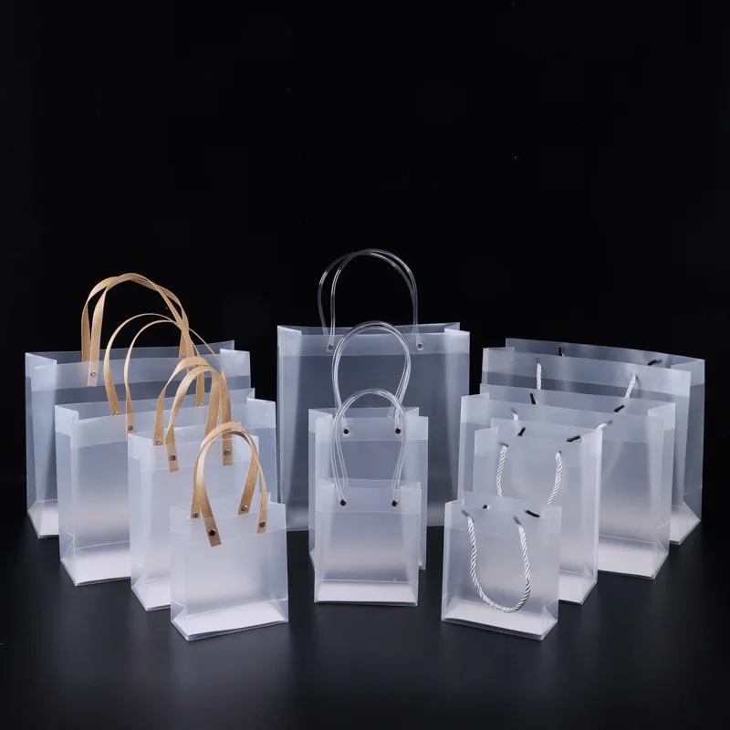 

10/20pcs Transparent Gift Bags Cosmetics Product Gifts Packaging Bag For Wedding Christmas Birthday Party Custom LOGO Handbag