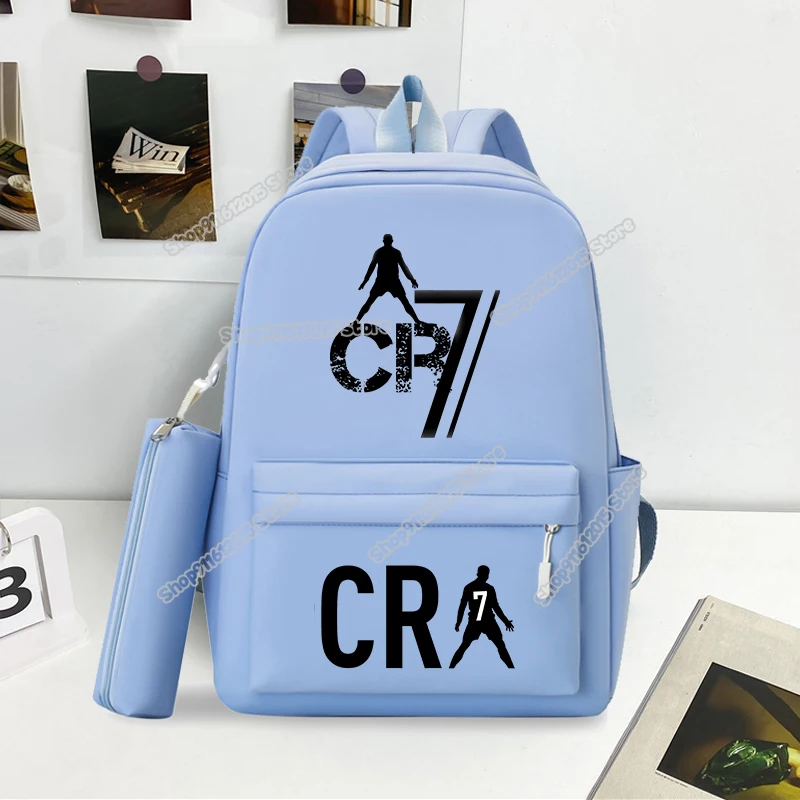 Cristiano Ronaldo Student Backpack CR7 Teenager Travel Rucksack Football Player Large Capacity Boy Schoolbag Outdoor Knapsack view 5
