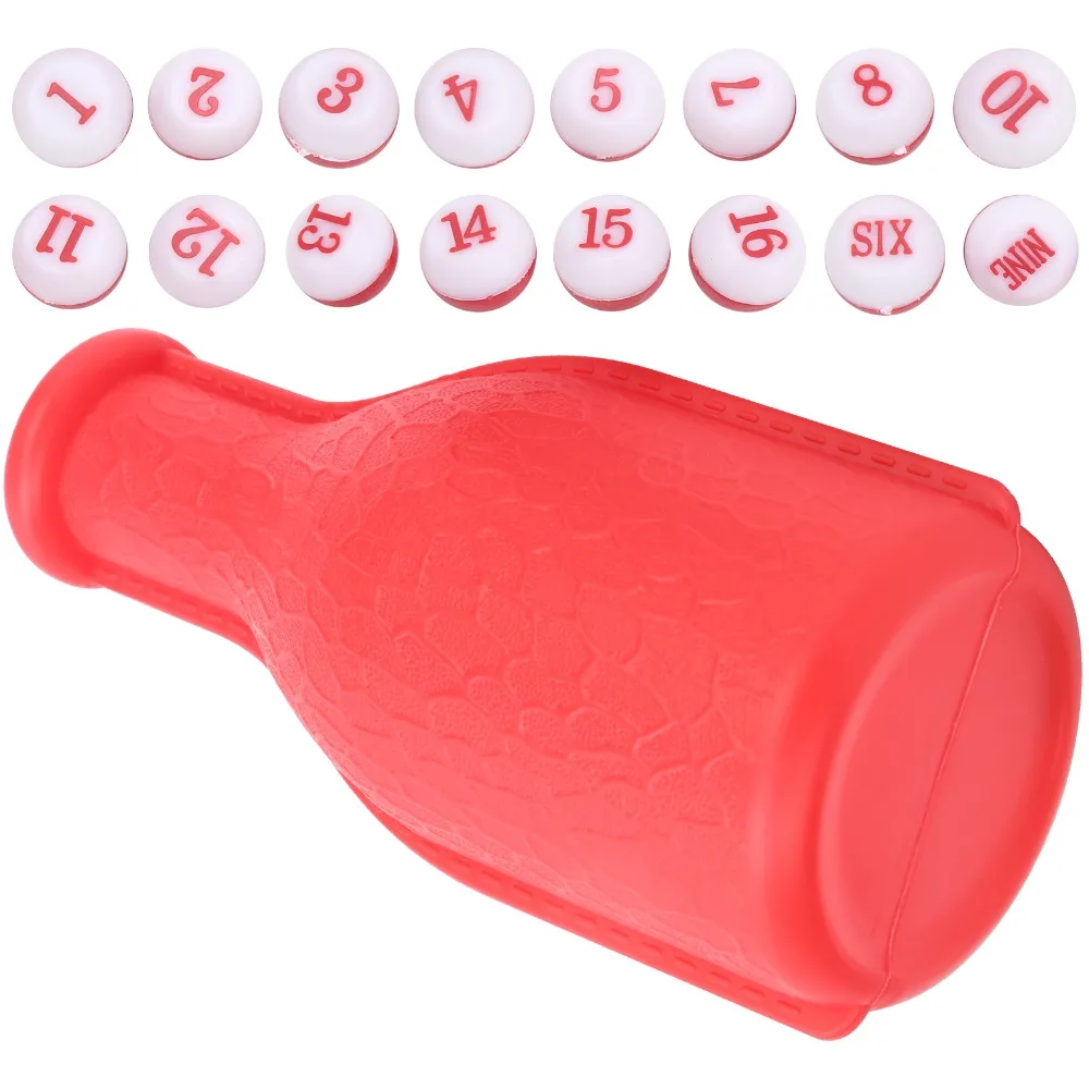 Billiard Accessories Numbered Dice Billiard Dice Plastic Scoring Standard Set Billiard Shaker Bottle Pool Shaker Pool Snooker