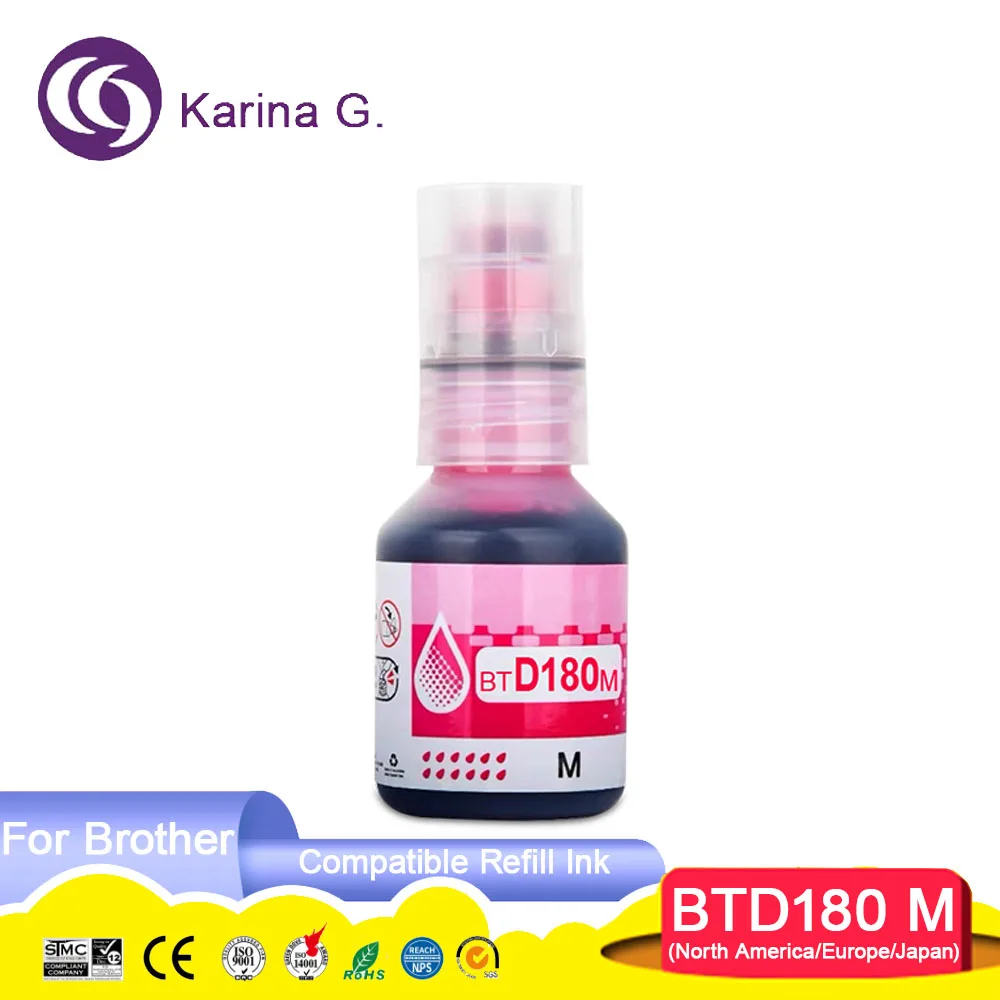 BTD180 BTD-180 Совместимая бутылка на водной основе сменные чернила Tintas для принтера Brother DCP-T580DW DCP-T583DW/DCP-T780DW
