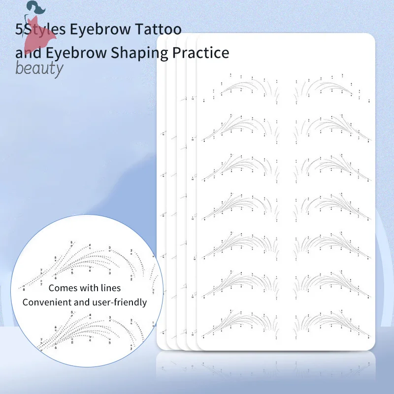 Semi-permanent Wild Line Eyebrow Tattoo Practice Skin Beginner Embroidery Silicone Simulated Eye Brow Training Skin Tattoo Tools