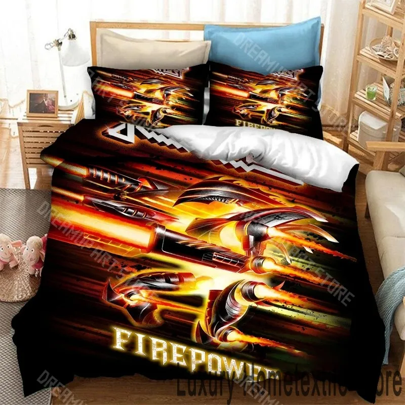3D Printed Judas Rock Band Priest Bedding Set for Boys Girls Duvet Cover Pillowcase Twin Queen King Full Single Double Sizes