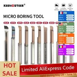 Herramienta de perforación de pequeña apertura de acero de tungsteno herramienta de perforación de orificios internos CNC a prueba de golpes MTR MIR MNR MUR MGR 3mm 4mm 6mm 8mm herramienta de torneado herramientas