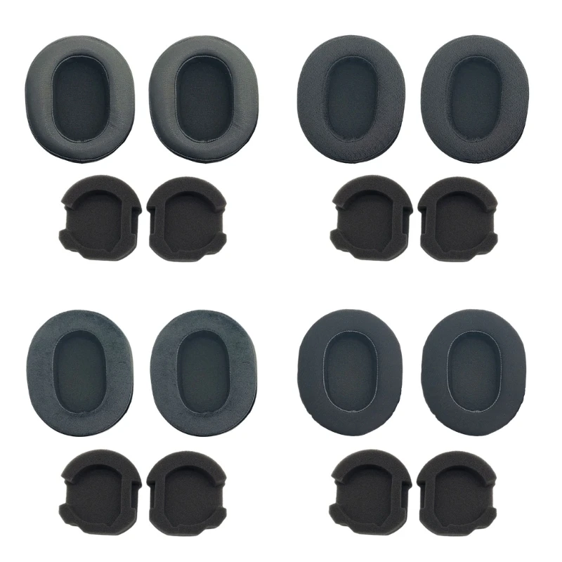 Earpad Covers for WH-1000XM5 WH1000XM5 Headsets Protein Leather/Iced Gel/Meshed Fabric Earpads Enhances Sound Transmission