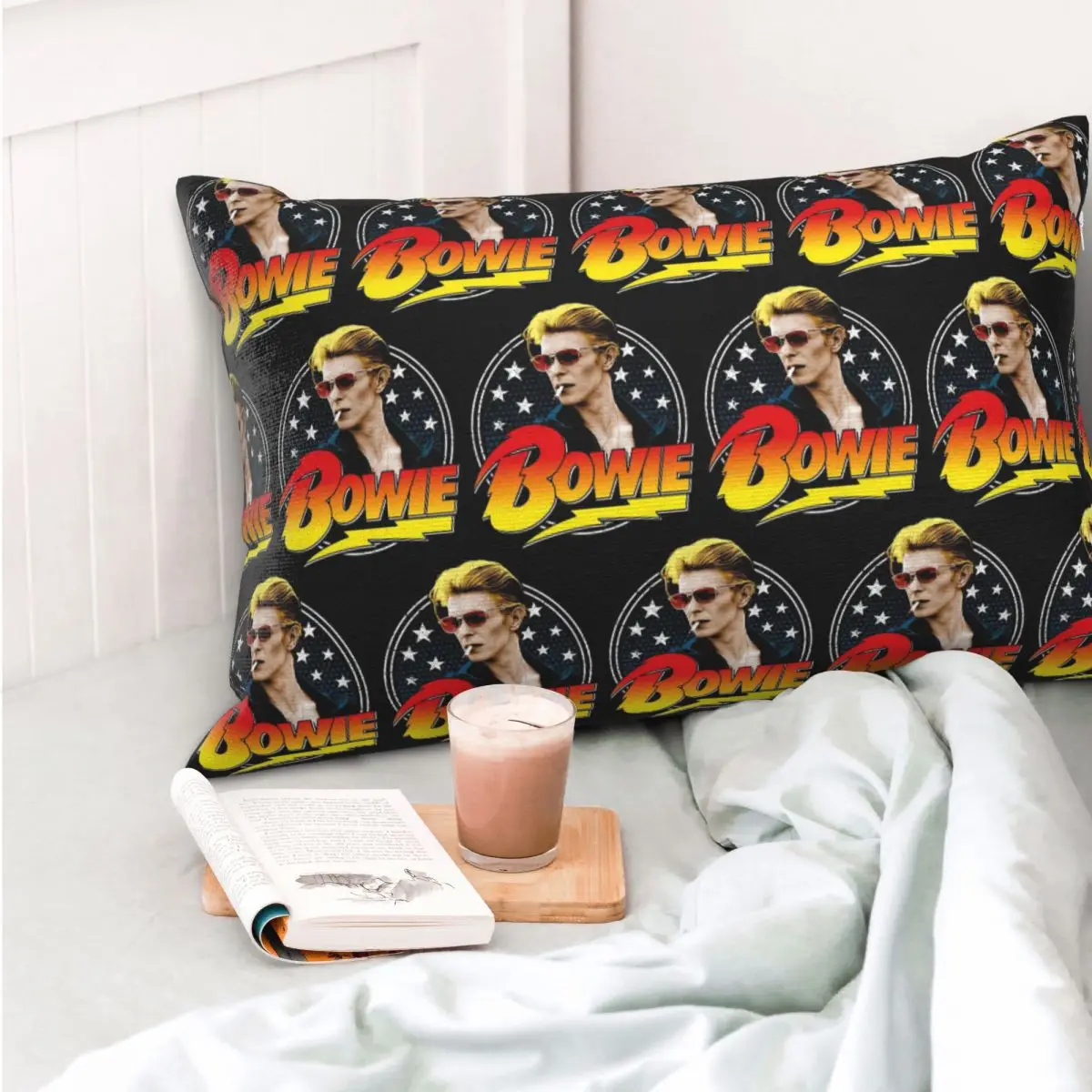 Davids Bowied Rectangle Pillowcase Cushion Cover Decor Bedroom Bed Home Comfort Throw Pillow