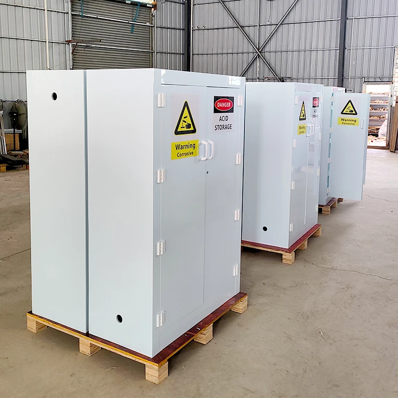 ตู้กรด PP อุตสาหกรรมสําหรับห้องปฏิบัติการโรงพยาบาลโรงงานโรงเรียนโรงงานเภสัชกรรมใช้โลหะเหล็กเหล็กอีพอกซีเรซิน