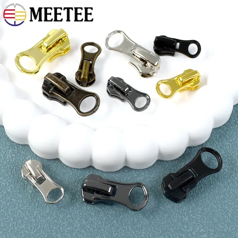 5/10/20Pcs 3#5#8# Repair Zipper Slider for Metal Zippers Coat Tent Zip Closure Puller Head Jacket Zips Lock Accessories for Bags