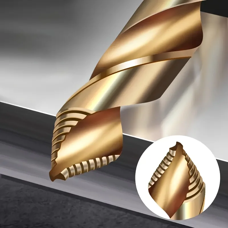 9mm Single Titanium Step Drill Bit Alloy Steel Sharp Step Tip Drill Bit for Thick Soft Metal Wood Plastic Accurate Hole Drilling