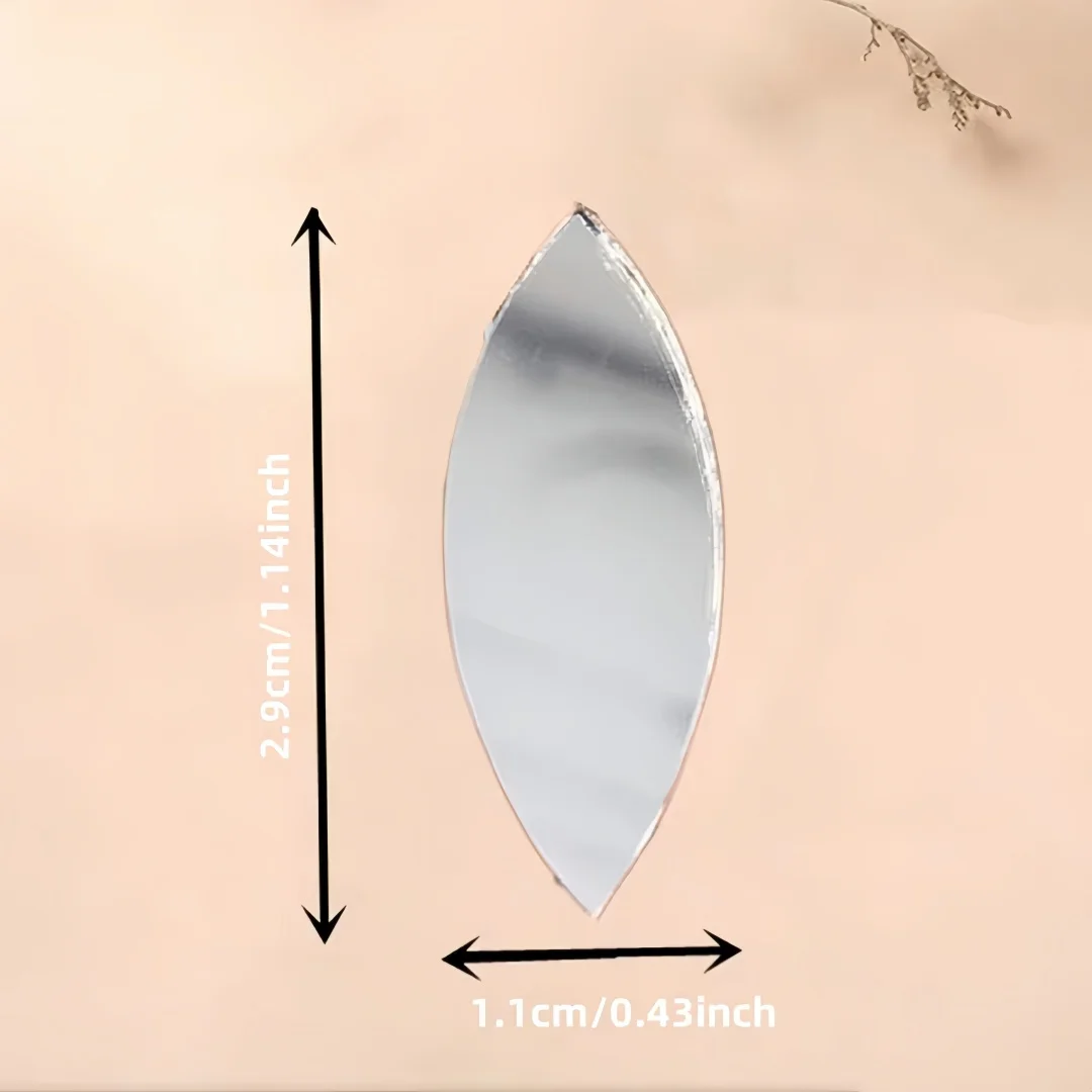100pcs/200pcs Acrylic  Shape Mirror Stickers Mosaic  Bulk Self-adhesive DIY Craft Art Mirror Wall Door Home Decorations