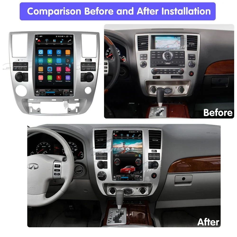 Android Unit Car Radio For Infiniti QX56 &Nissan Armada 2009-2010 Player GPS Navigation HD Touch Tesla Screen Multimedia Carplay