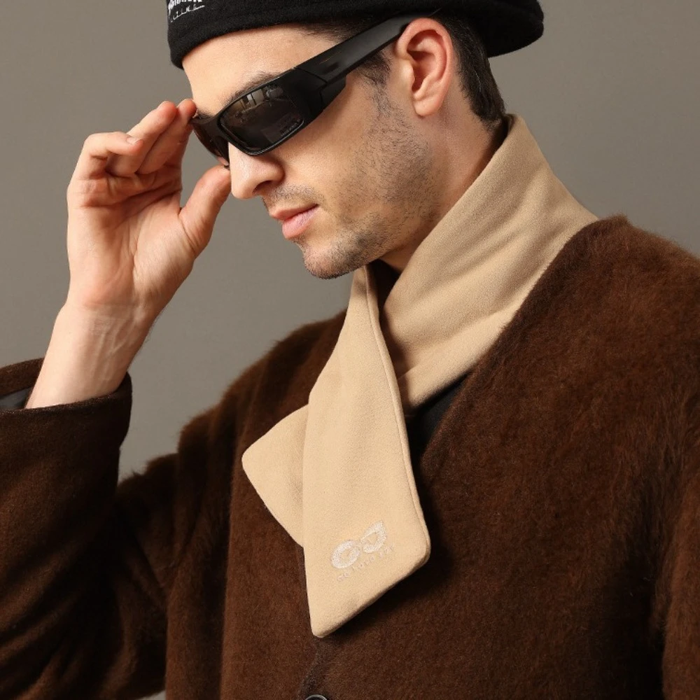 

Casual Vintage Winter Cashmere Shawl Soft Korean Style Men Scarf Imitation Mohair Warm Cashmere Muffler Winter Autumn