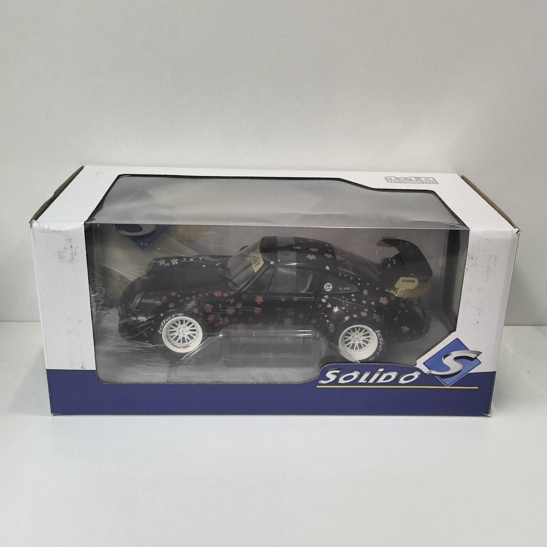 

Diecast SOLIDO 1/18 Scale PORSCHE 964 RWB 2021 AOKI Alloy Car Model