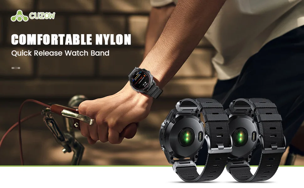 ANBEST Kompatibel untuk Garmin Fenix 5S/5S Plus/6S/7S 20MM Tali Nilon Pengganti Tali Cepat untuk Naluri 2S Gelang