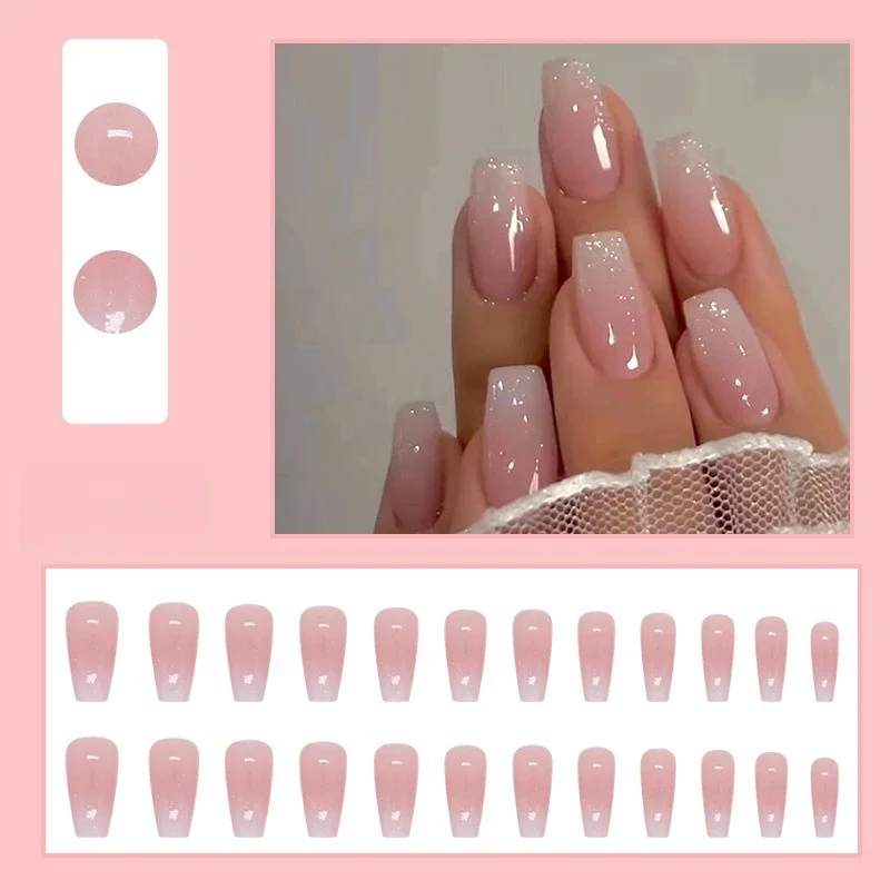 24pcs/set Porhanyós Friss Éretlen Leopárd nyomtatás Design Állóképes Ál- nails Csináltatás cserélhető Fehérneműs szekrény -en Köröm Francia akril Bűvészkellék nails