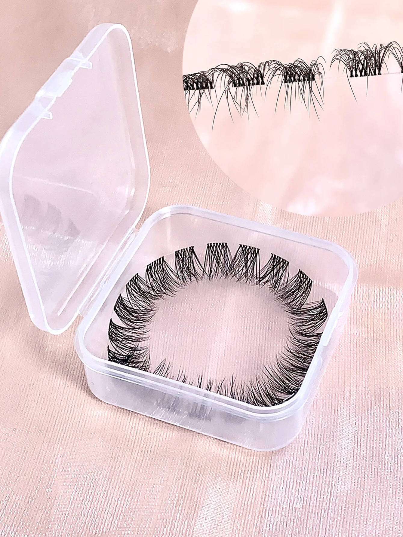 

NEW 3D Fluffy Mix Soft Ribbon Segmented False Bundles Eyelashes DIY Individual Clusters Lash Extensions Faux Mink Lashes