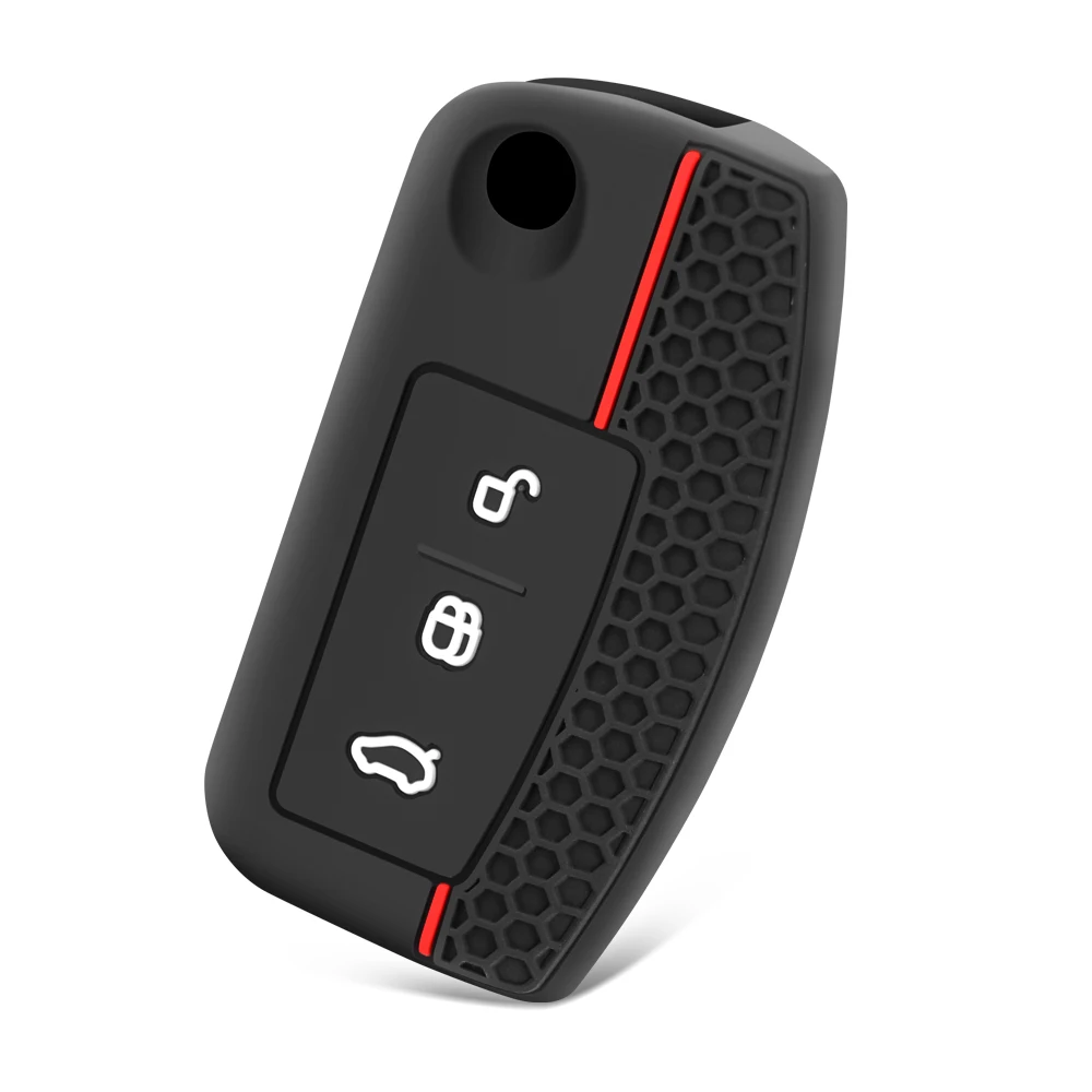 Silicone Car Flip Folding Key Case For Ford Focus 2 3 Ecosport C-Max S-Max Ka Mondeo Kuga Galaxy Fiesta Keychain Accessories