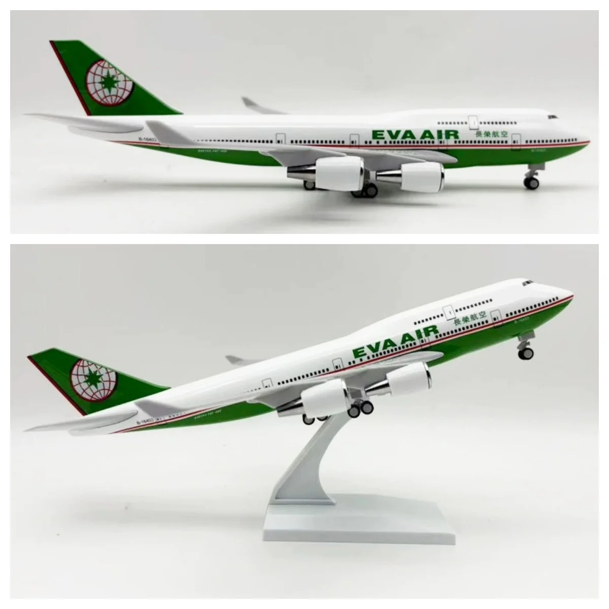 

30CM Aircraft Model 747 Eva Air Airlines B747 Diecast Resin Airplane Model Plane 1:240 Scale Souvenir Plane Toy Collected Gift