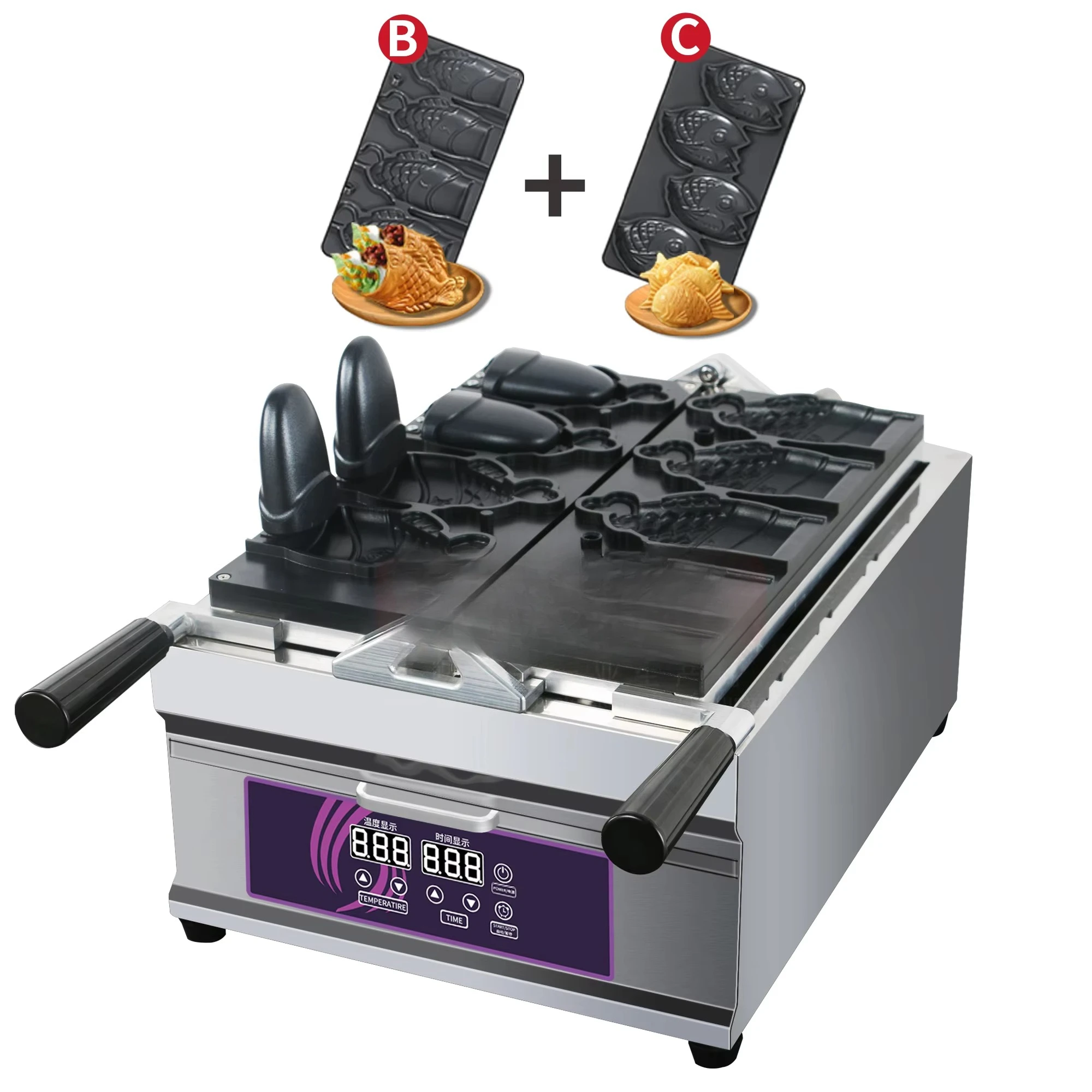 Replaceable Plate Commercial Waffle Machine 2 in 1 Open/Closed Waffle Machine