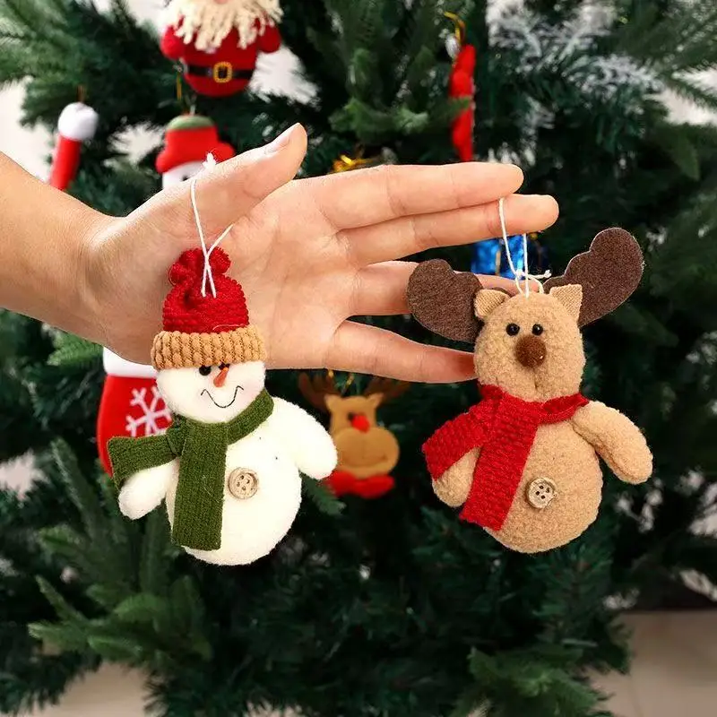 Christmas Decorations Pendants Christmas Tree Accessories Gift Bags Gingerbread Non-woven Fabric Classroom Scenes Festive Decora