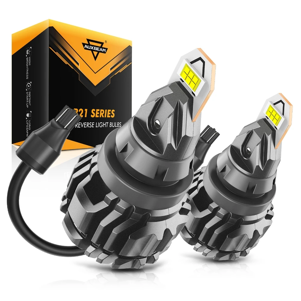 AUXBEAM 912 921 T15 W16W LED REVERSE BACK-UP LIGHT BULBS 44W 6000LM Built-in CAN-BUS ERROR FREE 6500K WHITE B21 SERIES