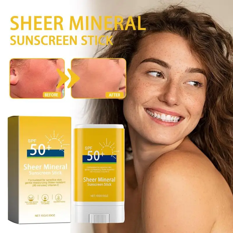 Sunscreen in Bar Blocker Matte Sun Stick  Moisturizing Non Greasy SPF50+ Face Protector Solar UV Cream Whitening Korean Products