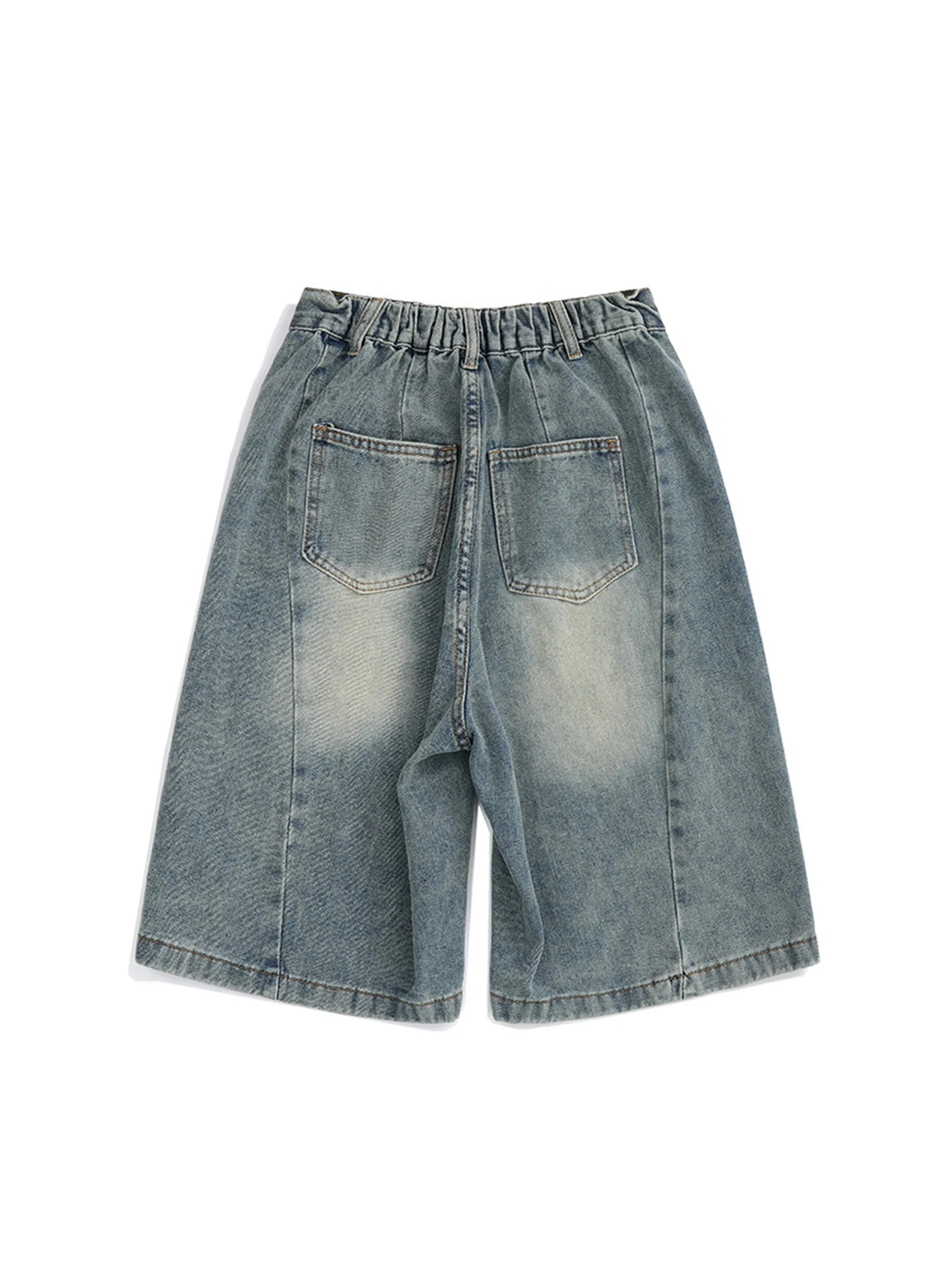 المرأة الأزرق طول الركبة الدنيم السراويل 2000s كاوبوي السراويل خمر Y2k المعتاد صديقها جينس قصير السراويل Harajuku ملابس الصيف #2