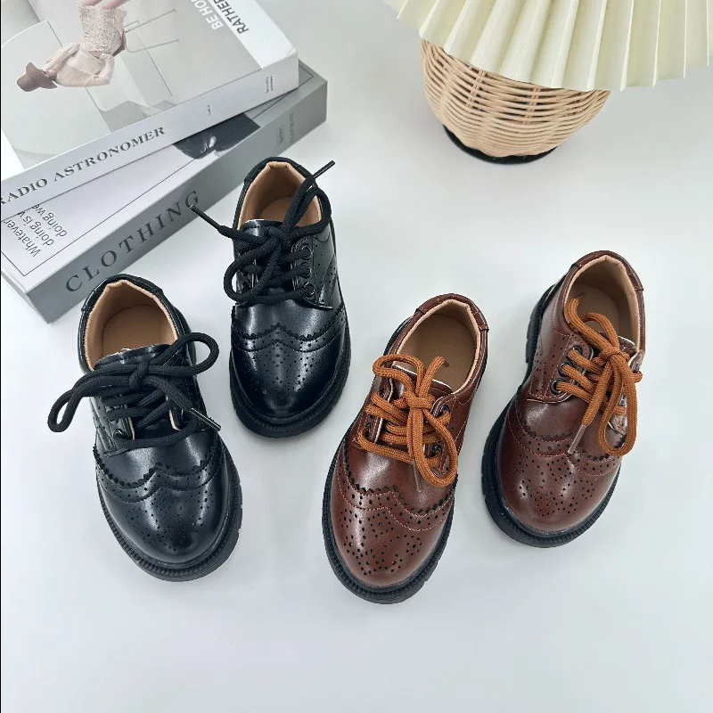 Kids Shoes Spring Autumn New Fashion Casual Comfortable Little Boys Leather Shoes Girls Stylish Soft-Soled British Style Loafers
