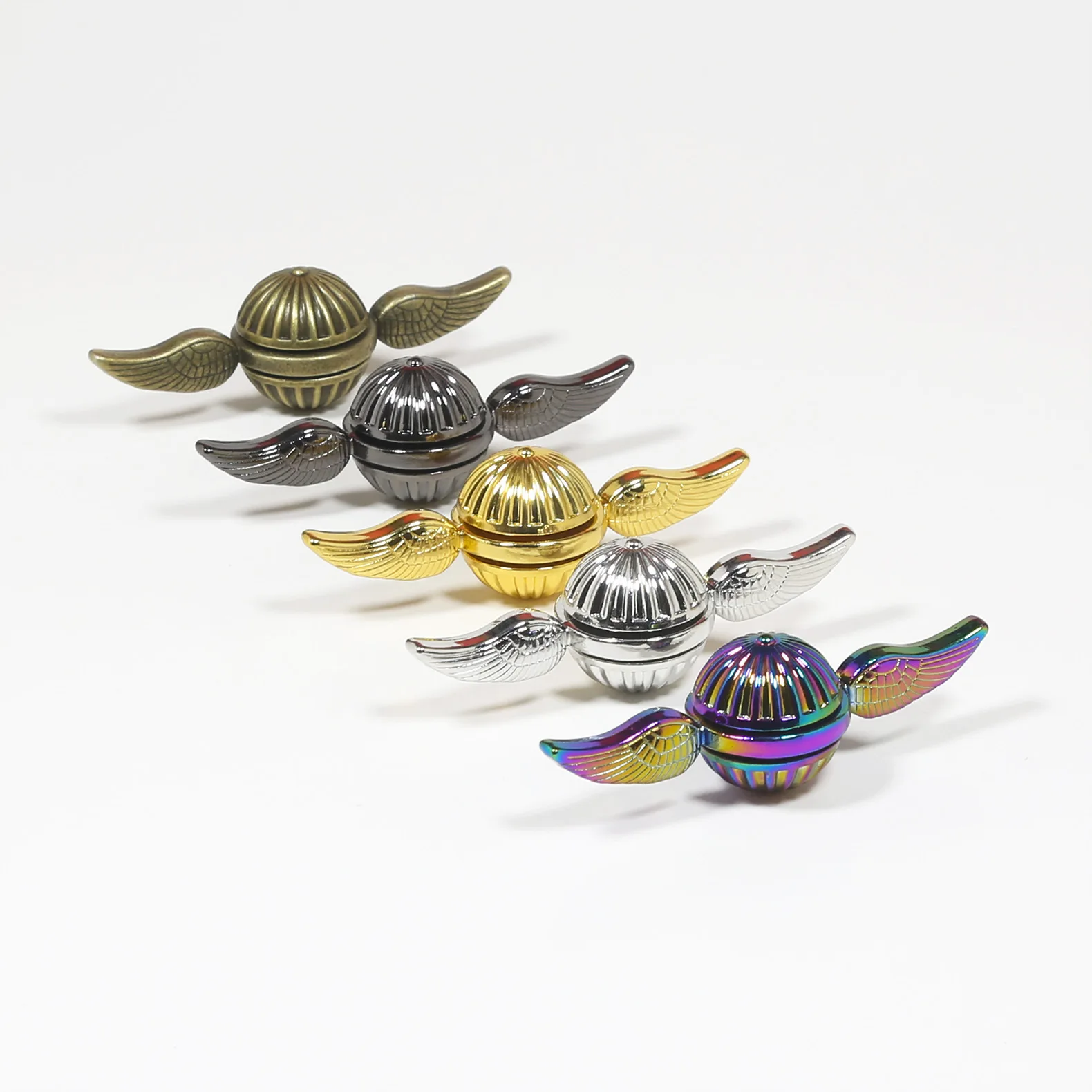 1/5 pcs Angel Wing Fidget Spinner, Rainbow 2nd Generation Fidget Spinner Fidget Slider Stress Relief Anti Stress Fidget Toy