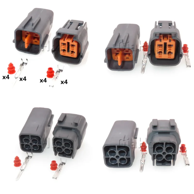 1 Set 4 Ways Parts 6195-0015 6195-0018 AC Assembly Automobile Selaed Socket Car Oxygen Sensor Waterproof Wire Cable Connector