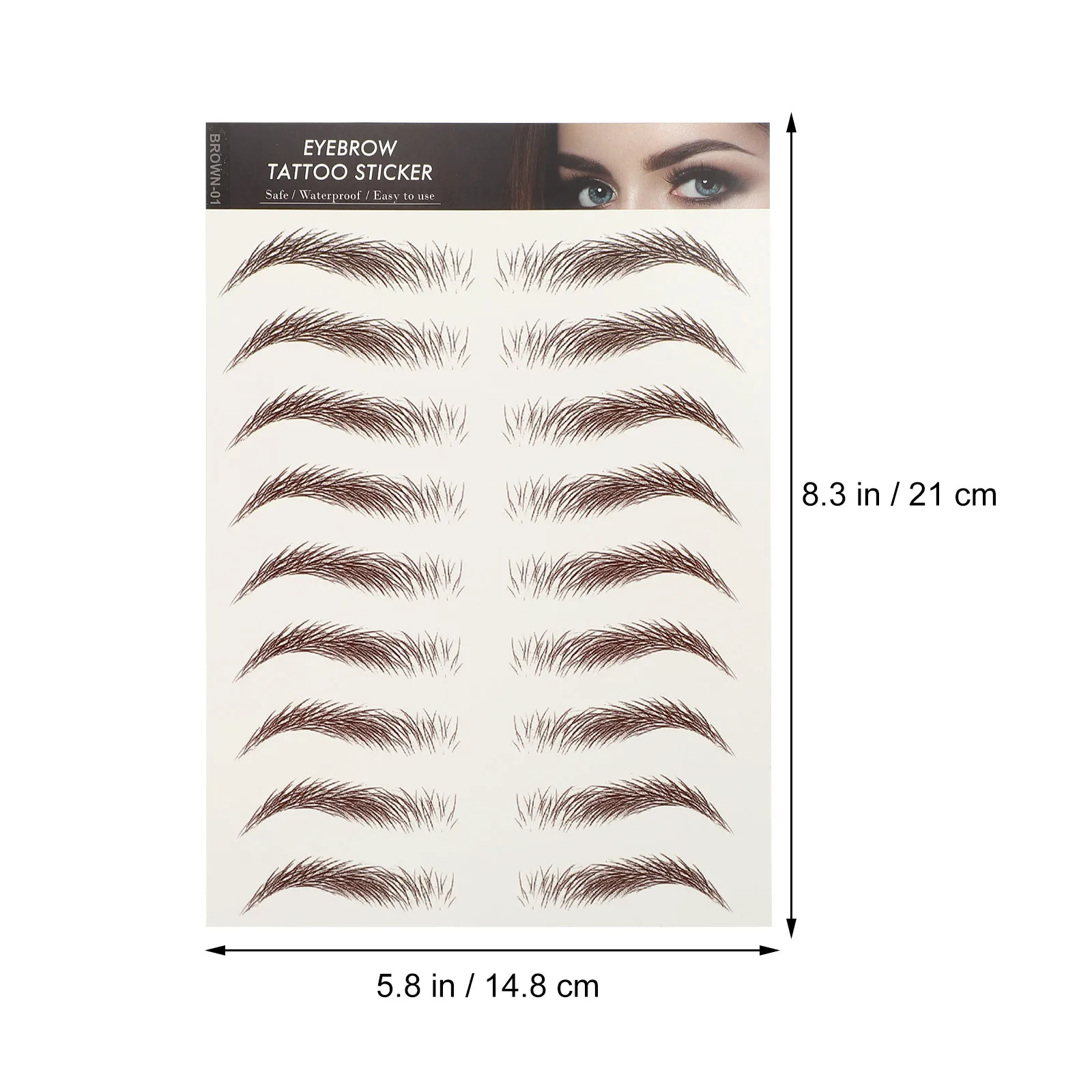 Waterdichte wenkbrauwstickers 6D haarachtige realistische tijdelijke wenkbrauwtatoeages Langdurige make-up stencil Nepwenkbrauwen