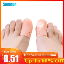 2Pcs Silicone Toe Separators Bunion Hallux Valgus Corrector Toe Tube Corns Blisters Pain Relief Protector Foot Health Care Tool