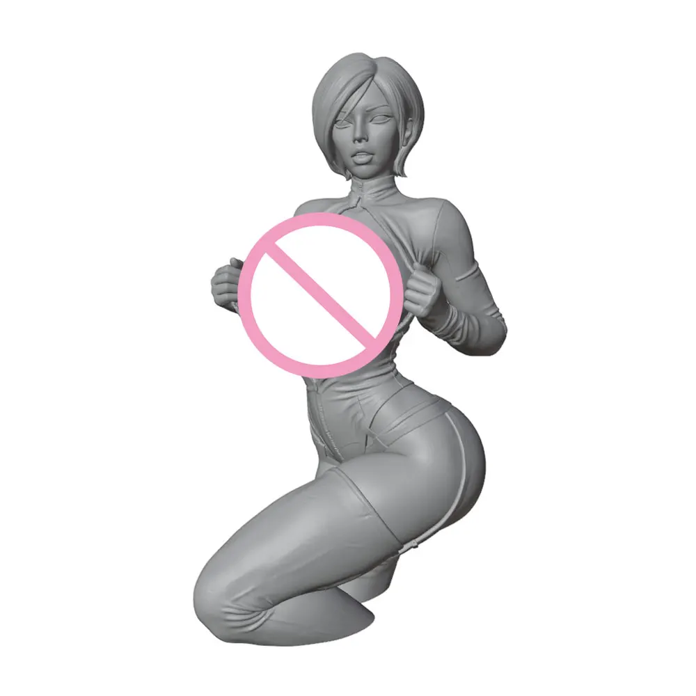 1/24Elegant and capable agent image,NSFW, classic popular character resin model kit GK mini 3D printed gray statue, not painted