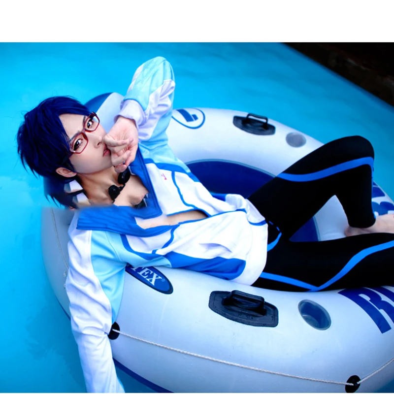 Free Iwatobi Swim Club Cosplay Costume Unisex Shorts Pants Swimsuit Haruka Nanase Makoto Tachibana Rin Matsuoka Swimming Trunks