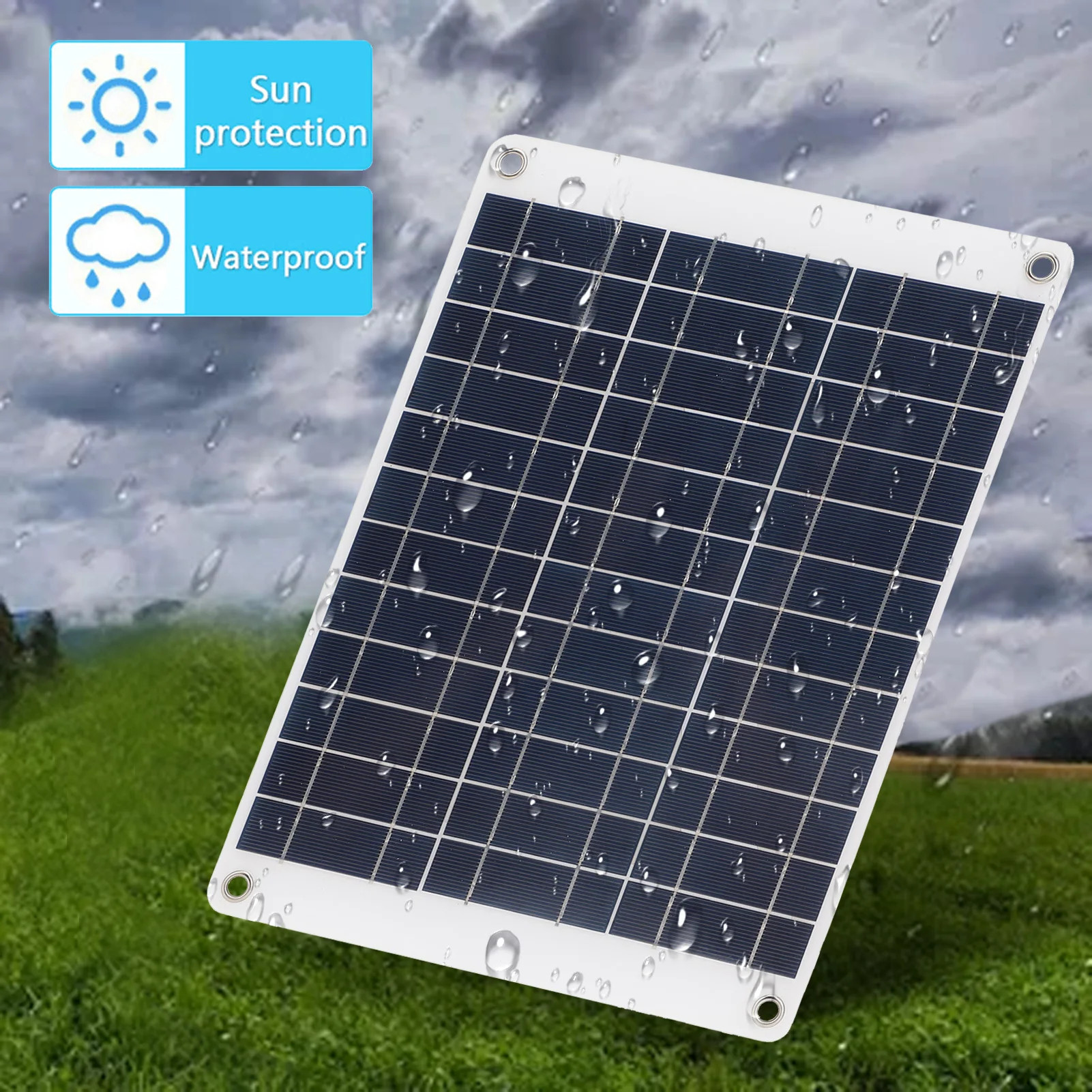Portable Solar Panel 10A Controller Monocrystalline Efficient 50W Easy To Install Solar Panel Kit with Suction Cup for Travel