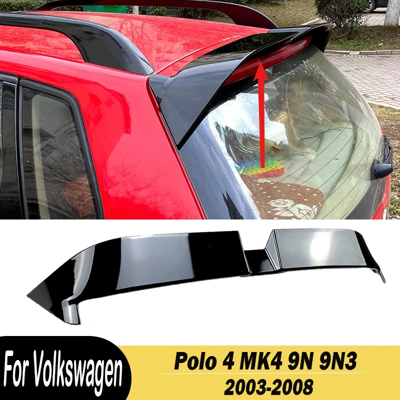 Oettinger Style Rear Roof Spoiler Wing Tuning Top Tail Wing Car Accessories For Volkswagen Polo 4 MK4 9N 9N3 2003-2008