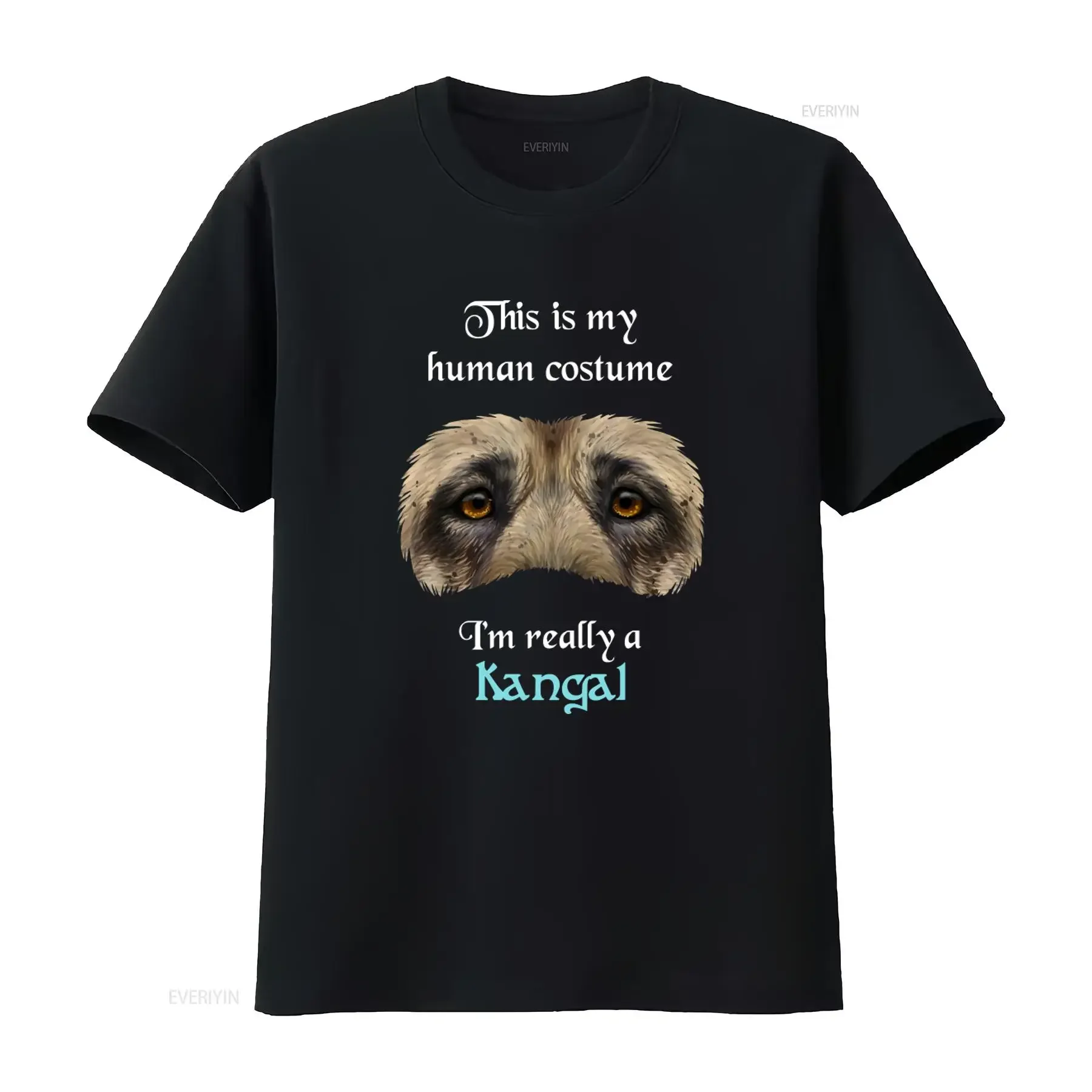 Camiseta genial con diseño 'This Is My Human Costume I'm Really A Kangal' para verano, estilo vintage lavado, elegante y ligeramente transpirable
