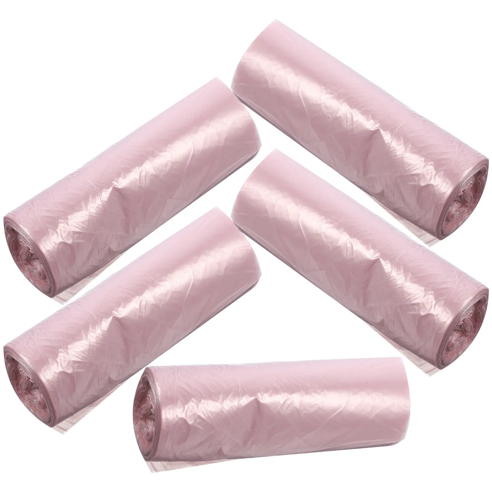 5 Rolls Garbage Trash Bags Thickened Silver Steel Home Kitchen Bathroom Bedroom Plastic Produce Bags Roll Sturdy Useful Strong
