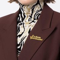Personalized name pins, handmade custom text flip collar pins, collar pins, suit pins. A perfect personalized gift that can expr