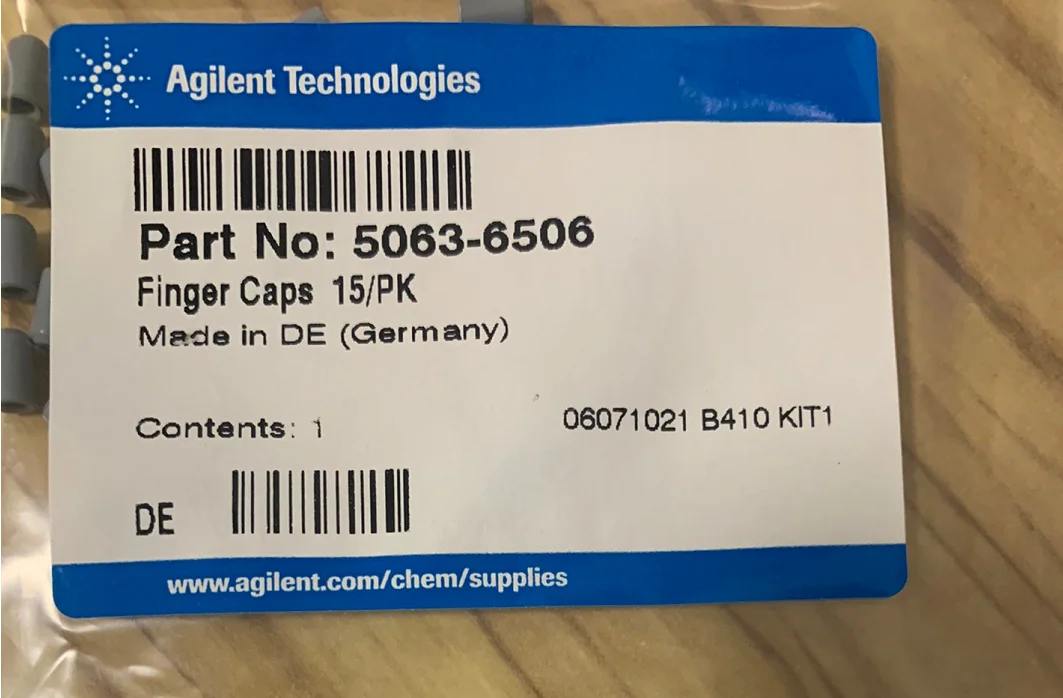 

AGILENT 5063-6506 Agilent Liquid Phase Autosampler Finger Cap, Small Grip 15 / Package