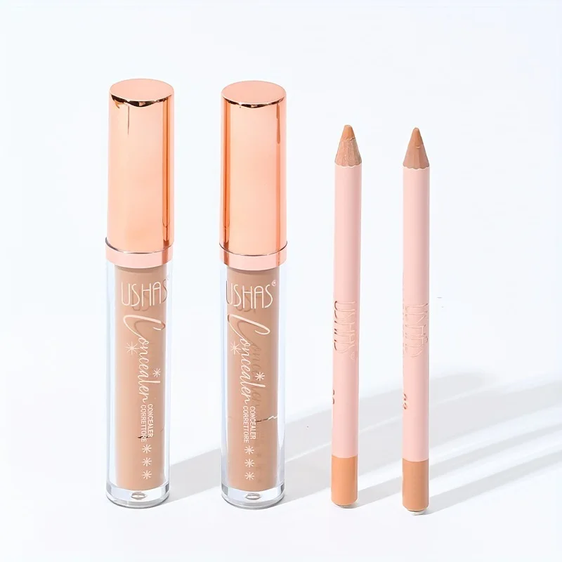 12Pcs 3 Colors Liquud Concealer +Concealer Pen Multi-Use Full Coverage Makeup Long Wearing for Flawless Complexion