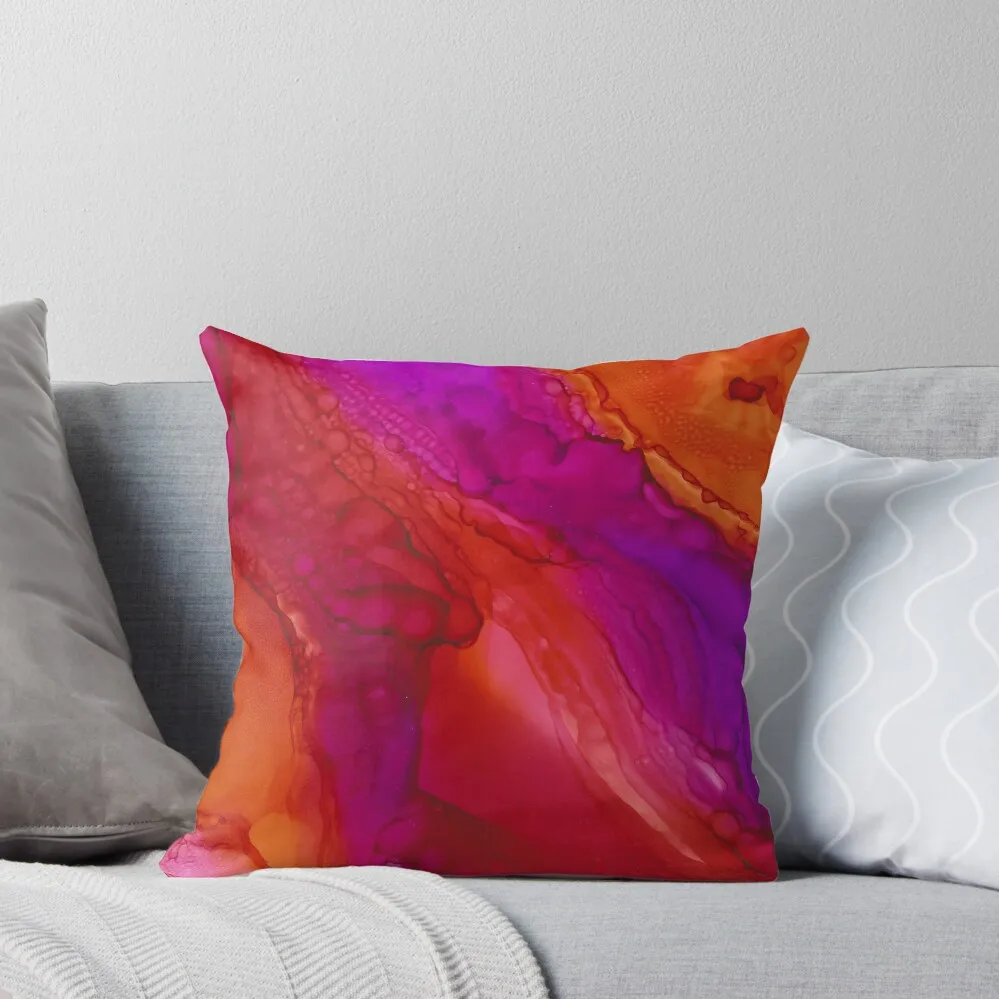 Fiery Soul--Alcohol Ink Throw Pillow pillow cover christmas Decorative Cushions For Living Room pillow